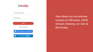 
                            6. Entra - beruby - cashback, cupones y ofertas en tus compras y ...