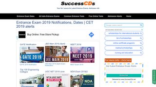 
                            3. Entrance Exam 2019 Notifications, Dates | CET 2019 alerts