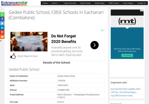 
                            11. Entranceindia | Gedee Public School, CBSE Schools In Eachanari ...
