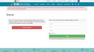 
                            3. Entrar - CLAC - Cursos de Línguas Abertos à Comunidade - Letras ...