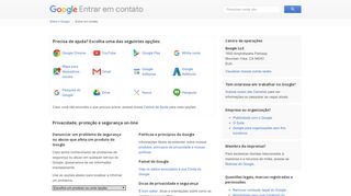 
                            7. Entrar em contato – Google