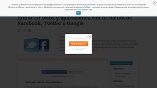 
                            11. Entrar en webs y aplicaciones con tu cuenta de Facebook, Twitter o ...