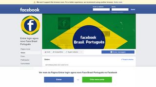 
                            6. Entrar login agora novo Face Brasil Português - Sobre | Facebook