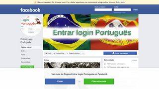 
                            3. Entrar login Português - Página inicial | Facebook