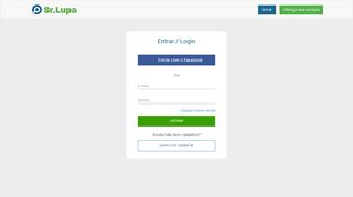 
                            3. Entrar / Login - SR LUPA: Você e os Melhores Profissionais da sua ...