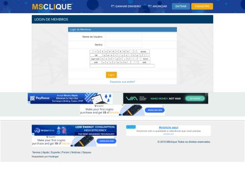 
                            1. Entrar - MSclique a Inovação em publicidade online