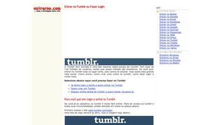 
                            9. Entrar no Tumblr ou Fazer Login