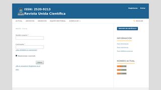 
                            11. Entrar | Revista Unida Científica