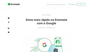 
                            5. Entre mais rápido no Evernote com o Google | Evernote | Blog do ...