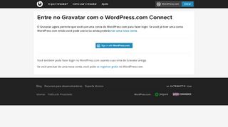 
                            7. Entre no Gravatar com o WordPress.com Connect
