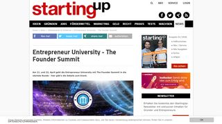 
                            7. Entrepreneur University - The Founder Summit - StartingUp: Das ...