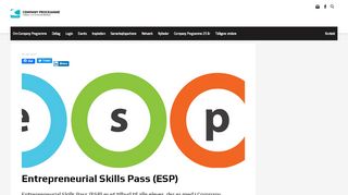 
                            3. Entrepreneurial Skills Pass (ESP) - Company Programme
