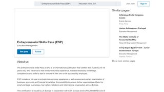
                            4. Entrepreneurial Skills Pass (ESP) | LinkedIn