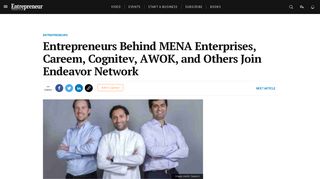 
                            11. Entrepreneurs Behind MENA Enterprises, Careem, Cognitev, AWOK ...