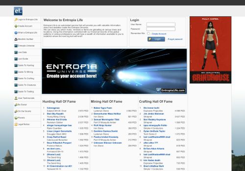 
                            1. Entropia Life | Login