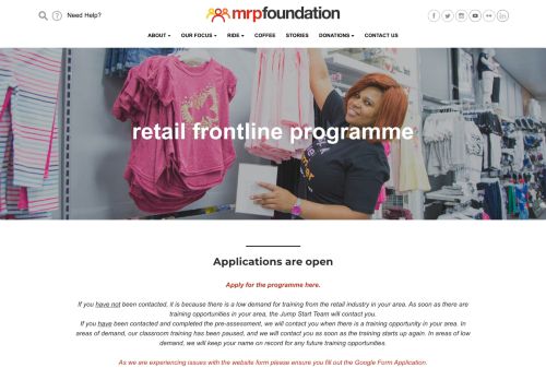 
                            2. Entry Level Retail Application - MRP Foundation