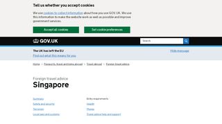 
                            2. Entry requirements - Singapore travel advice - GOV.UK