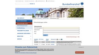 
                            6. Entscheidungen online | www.bundesfinanzhof.de