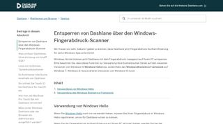 
                            11. Entsperren von Dashlane über den Windows-Fingerabdruck-Scanner ...