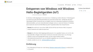 
                            1. Entsperren von Windows mit Windows Hello-Begleitgeräten (IoT ...