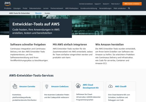
                            7. Entwickler-Tools – Amazon Web Services (AWS) - Amazon.com