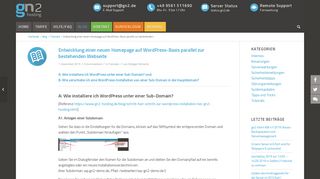 
                            5. Entwicklung einer neuen Homepage auf Wordpress-Basis parallel ...