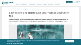 
                            12. Entwicklung und Herstellung von Präzisionsinstrumenten - Medtech.plus