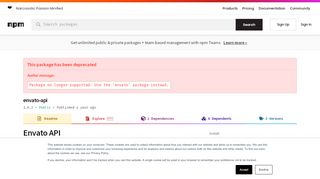 
                            13. envato-api - npm