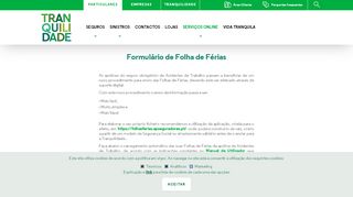 
                            13. Enviar folha de férias - Tranquilidade