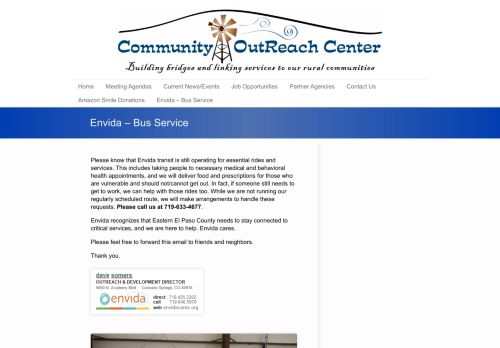 
                            9. Envida – Bus Service – Community Outreach Center