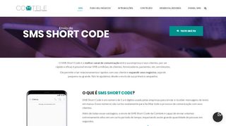 
                            3. Envio de SMS Short Code | Teste SMS Grátis - Comtele