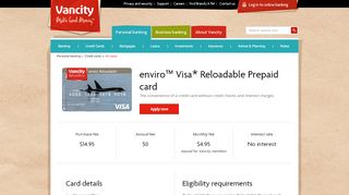 
                            11. enviro Visa Reloadable Prepaid card - Vancity