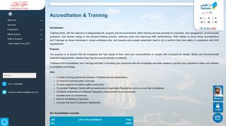 
                            6. Environment, Health and Safety Accreditation & Training - Trakhees