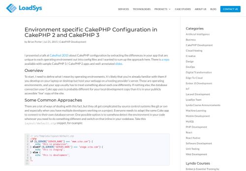 
                            11. Environment specific CakePHP Configuration in CakePHP 2 and ...