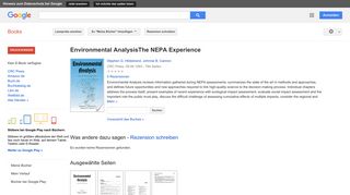 
                            9. Environmental AnalysisThe NEPA Experience