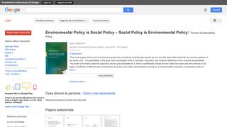 
                            8. Environmental Policy is Social Policy – Social Policy is ...