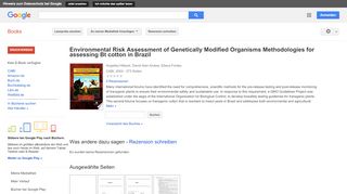 
                            10. Environmental Risk Assessment of Genetically Modified Organisms ... - Google Books-Ergebnisseite