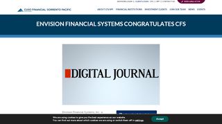 
                            13. Envision Financial Systems Congratulates CFS | Cuso Financial ...