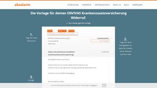 
                            6. ENVIVAS Krankenzusatzversicherung widerrufen - Aboalarm