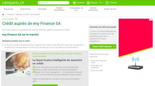 
                            9. eny Finance – comparatif des taux et des conditions - Comparis