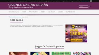 
                            7. Enzo Casino Bono - Consigue tu bono de bienvenida ... - Casino Online