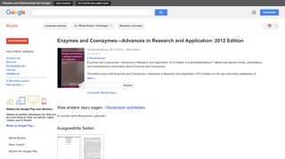 
                            9. Enzymes and Coenzymes—Advances in Research and Application: 2012 Edition