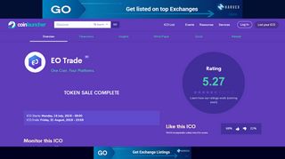 
                            7. EO Trade ICO | One Coin. Four Platforms. - CoinLauncher