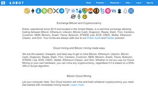 
                            11. Eobot: Bitcoin Exchange and Bitcoin Mining for any cryptocurrency