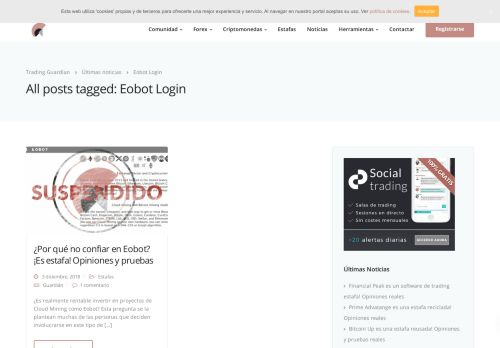 
                            4. Eobot Login ESTAFA ALERTA | FORO - Trading Guardian