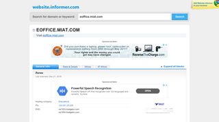 
                            4. eoffice.miat.com at Website Informer. Логин. Visit Eoffice Miat.