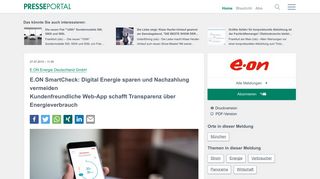 
                            5. ▷ E.ON SmartCheck: Digital Energie sparen und Nachzahlung ...