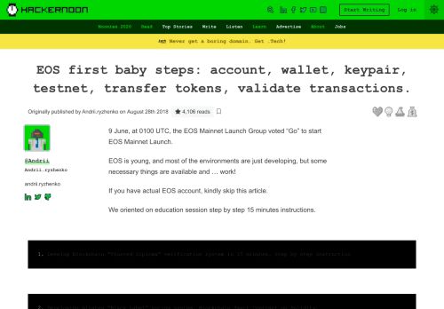 
                            12. EOS first baby steps: account, wallet, keypair, testnet, transfer tokens ...