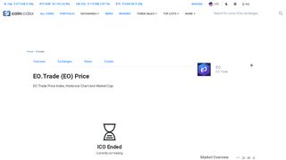 
                            8. EO.Trade (EO) Price, Chart, Value & Market Cap | CoinCodex