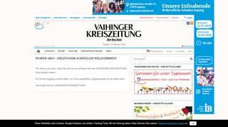
                            12. ePaper-Abo - Vaihinger Kreiszeitung